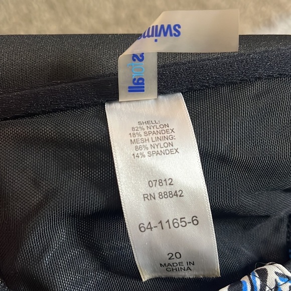 Swimsuits for All Bikini Top Swimsuit Swim Bandeau Halter 20 2X - Picture 5 of 5